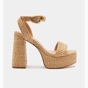 Larroude Dolly Verona Sandal in Raffia
